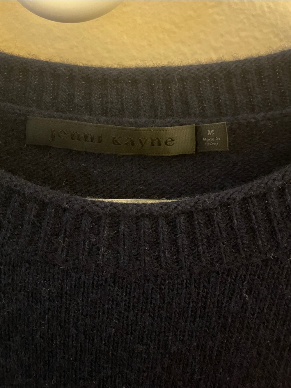 Jenni Kayne Dark Navy Ribbed Crewneck Sweater